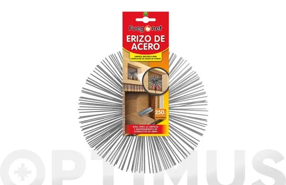 Recambio erizo acero kit deshollinador, 250 mm