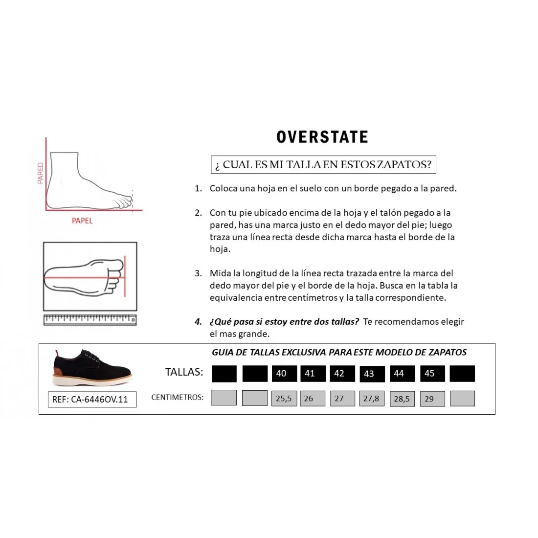 Zapato casual de hombre en cuero legítimo Overstate CA-6446OV.11